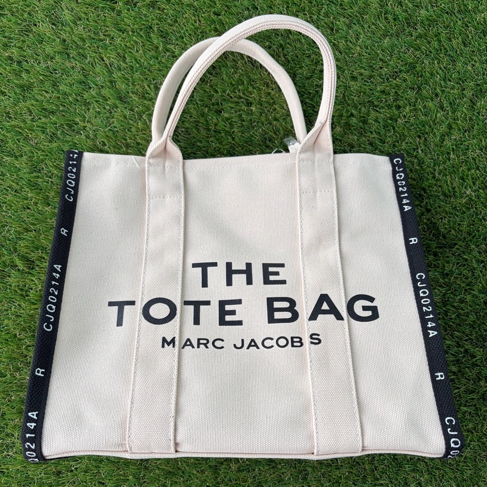 Marc Jacobs Cream and Black Mini Tote Bag